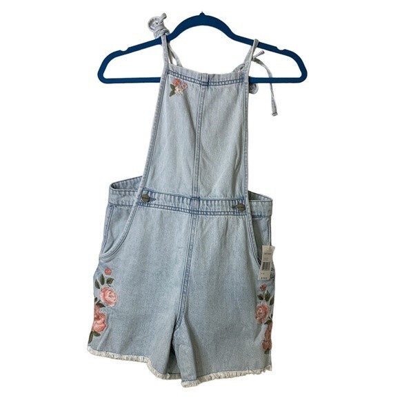 NWT DRIFTWOOD Raphy Shortall Floral Embroidered 100% cotton Overall. Size Medium - Picture 6 of 7